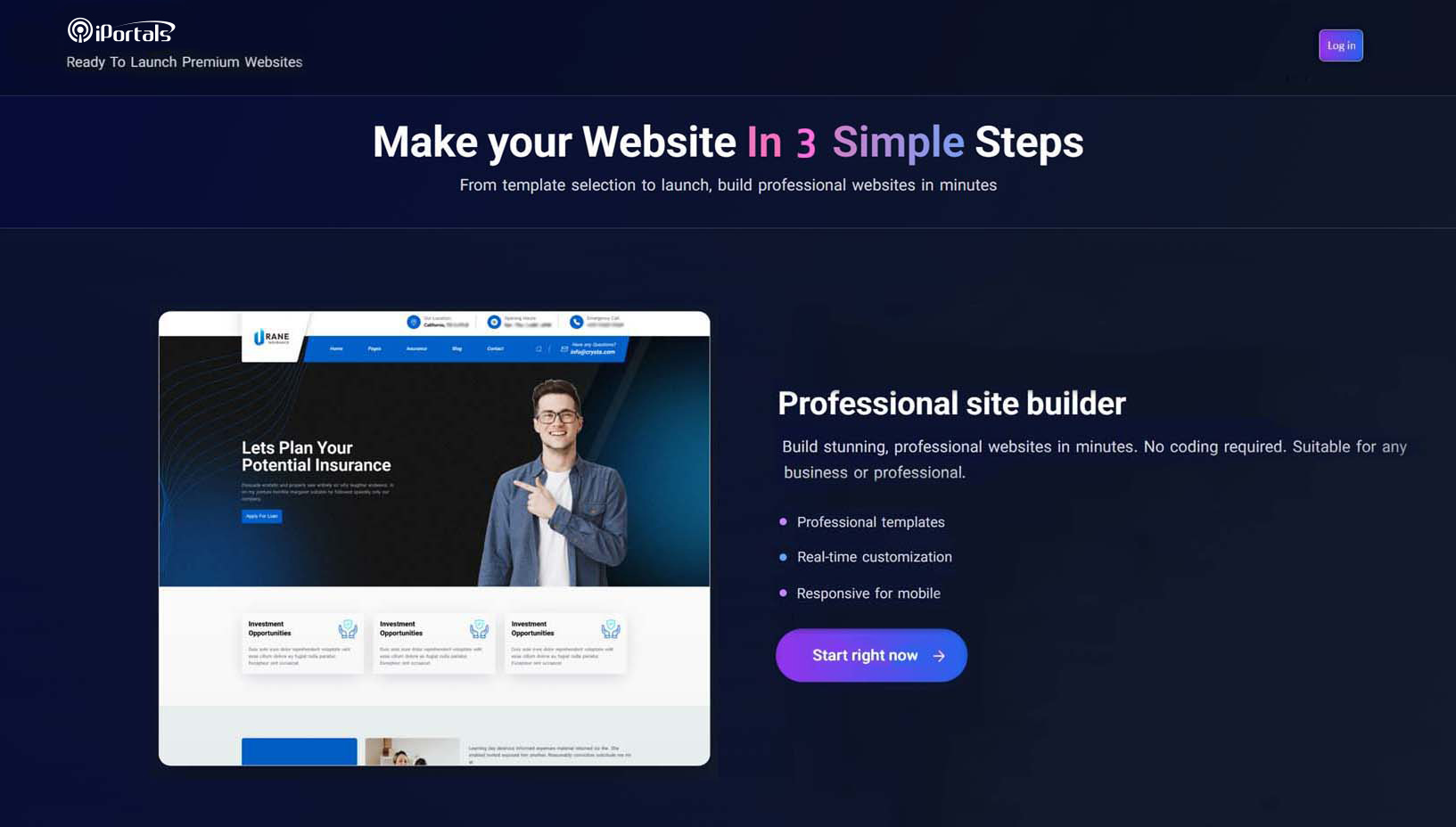 iPortals Website Builder: Create a Professional Website in Under 5 Minutes